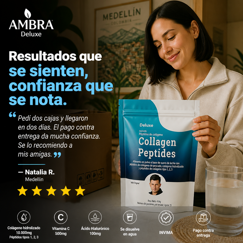 Colágeno Marino en Péptidos (Tipos 1, 2 y 3) | AMBRA Deluxe